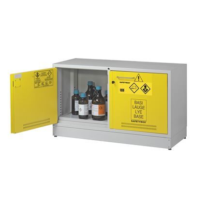 Шкаф под вытяжку для химических средств, кислот и щелочей, шириной 1200 мм - AB 1200/50