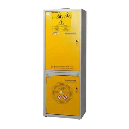 Armario para productos inflamables + productos químicos, ácidos y bases, ancho 600 mm - KEMFIRE 600 TYPE A